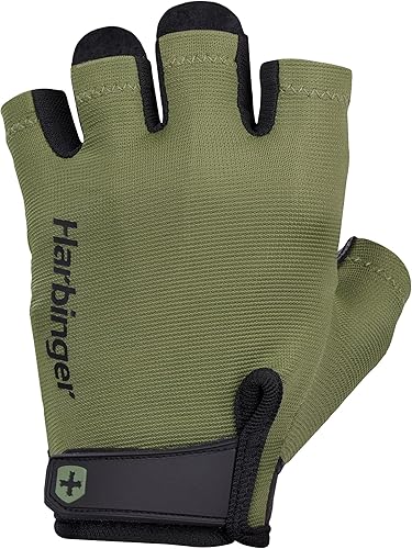 Harbinger Guantes Power 2.0 para levantamiento de pesas, entrenamiento, fitness y entrenamientos de gimnasio