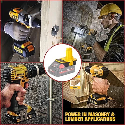 Miniatura 5 de Convertidor DM18D para adaptador de batería DeWalt de 18 V a 20 V, para adaptador de baterías Milwaukee M18 de 18 V, convertido a DC9096, apto para