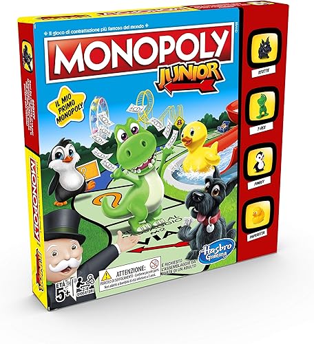 Miniatura 3 de Hasbro Gaming Monopoly - Junior, edición para niños, versión italiana exclusiva de Tienda