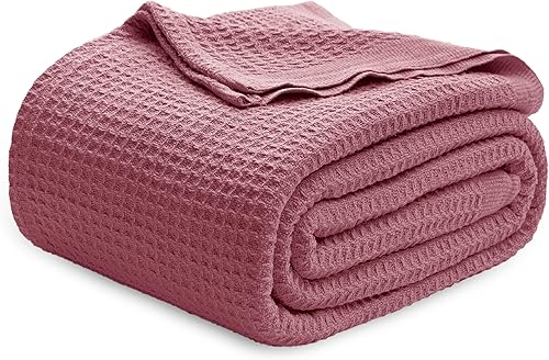 Miniatura 31 de Bedsure Gentlesoft - Manta de 100% algodón tamaño Twin XL para dormitorio universitario - Transpirable y suave, manta Twin de tejido waffle