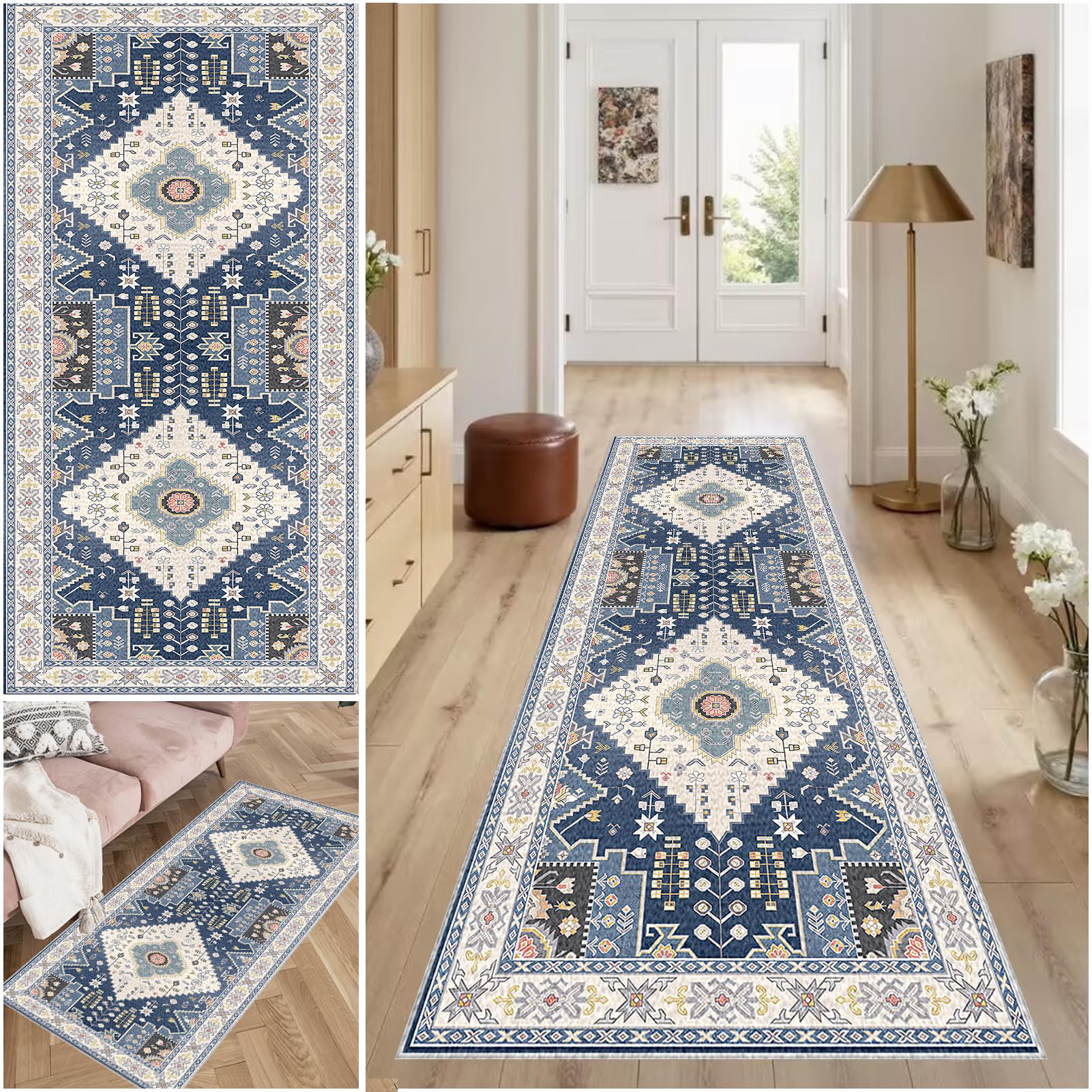 Carpet Runner for Hallway Non Slip Machine Washable Kitchen Runners Laundry Room Absorbent Area Rug Runner Floor Door Mat Runner for Hallway Entryway Kitchen Laundry Room Hall Runner 60 x 90 cm — image 1