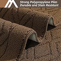 Vista 2 de COSY HOMEER Alfombras de cocina de 48x20 pulgadas/30x20 pulgadas hechas de 100% polipropileno, 2 piezas, alfombra de cocina suave especializada