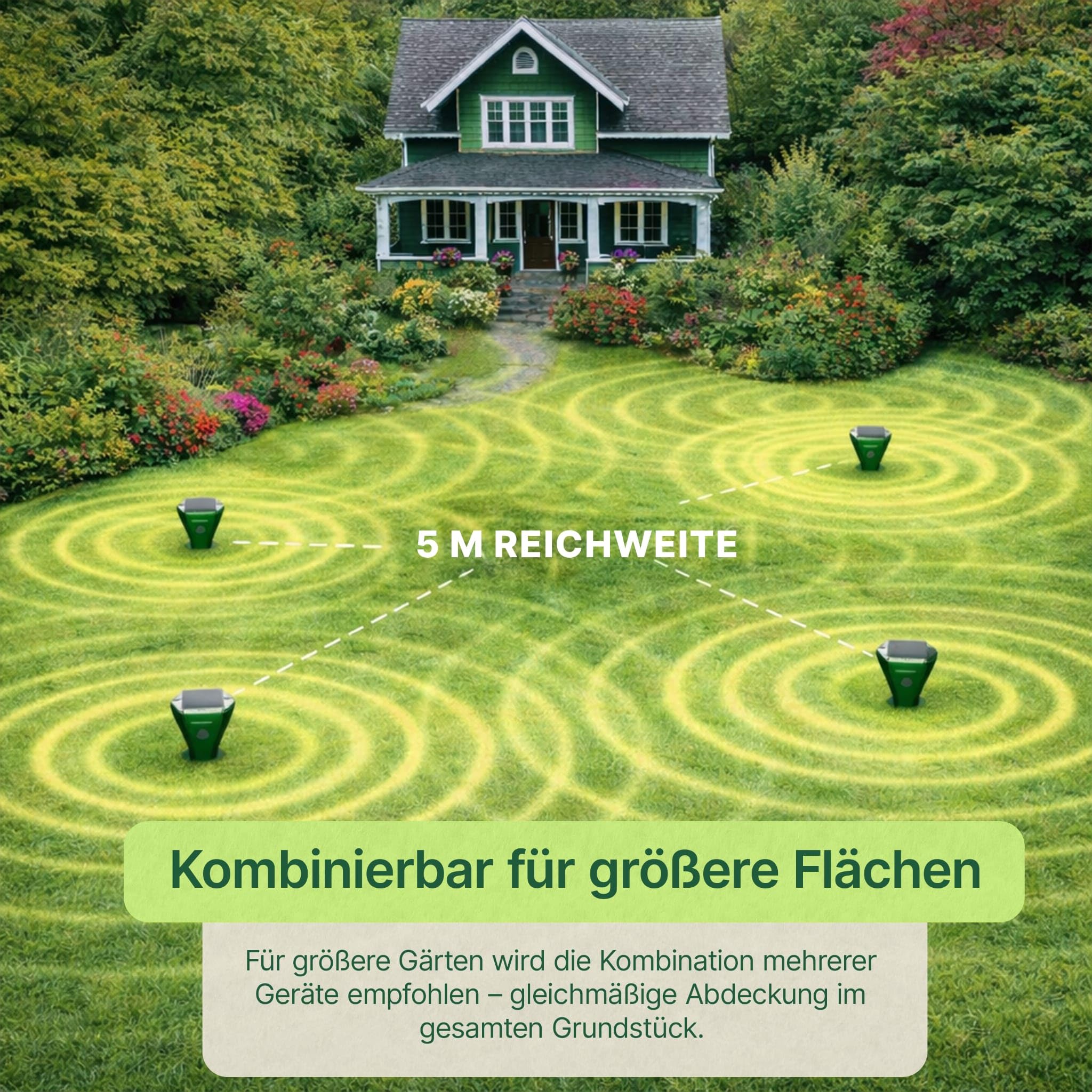 Maulwurf Vertreiber – Effektiver Maulwurfschreck gegen Maulwurf | Tierfreundliche Alternative zur Maulwurffalle für Garten & Rasen