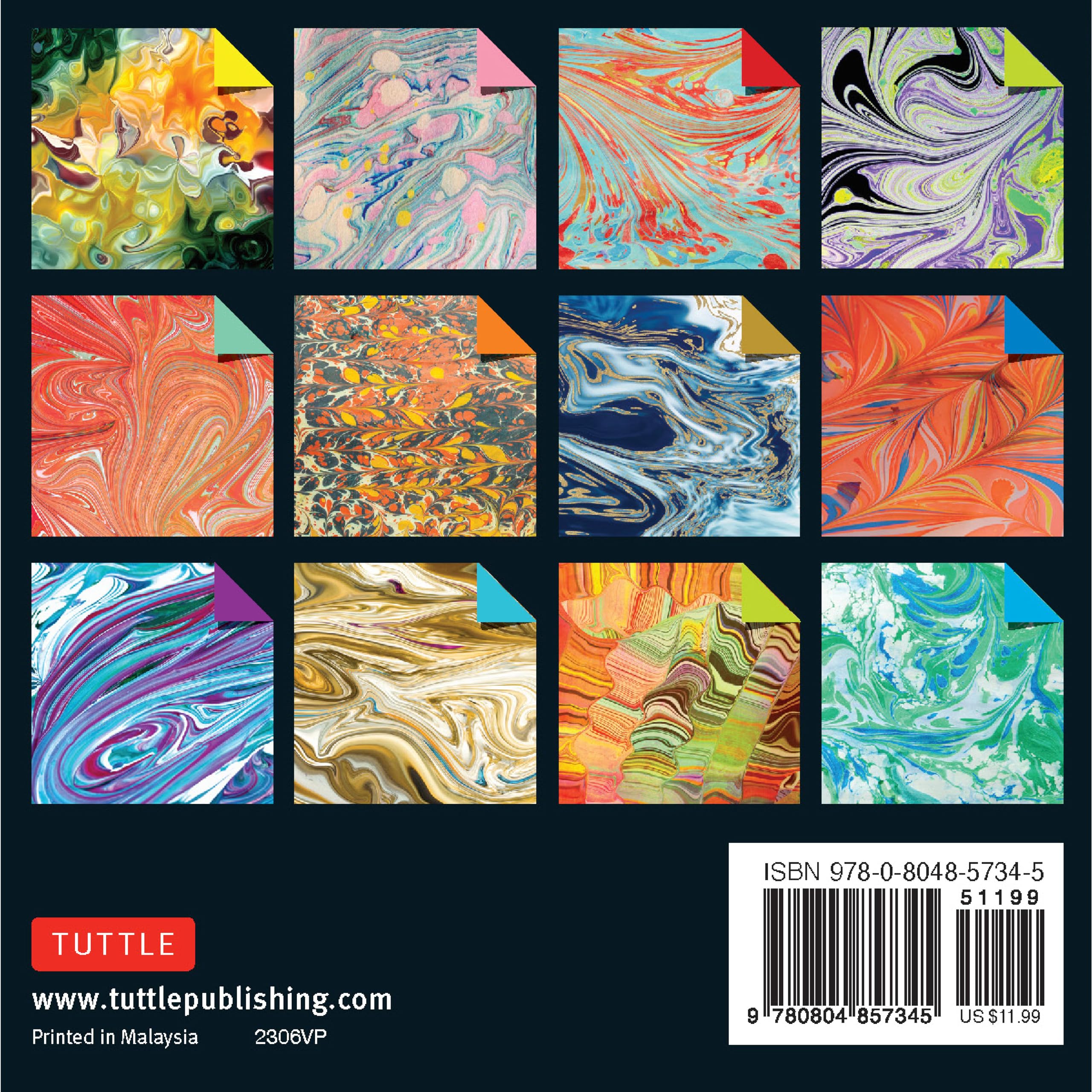Origami Paper 500 sheets Marbled Patterns 4" (10 cm)