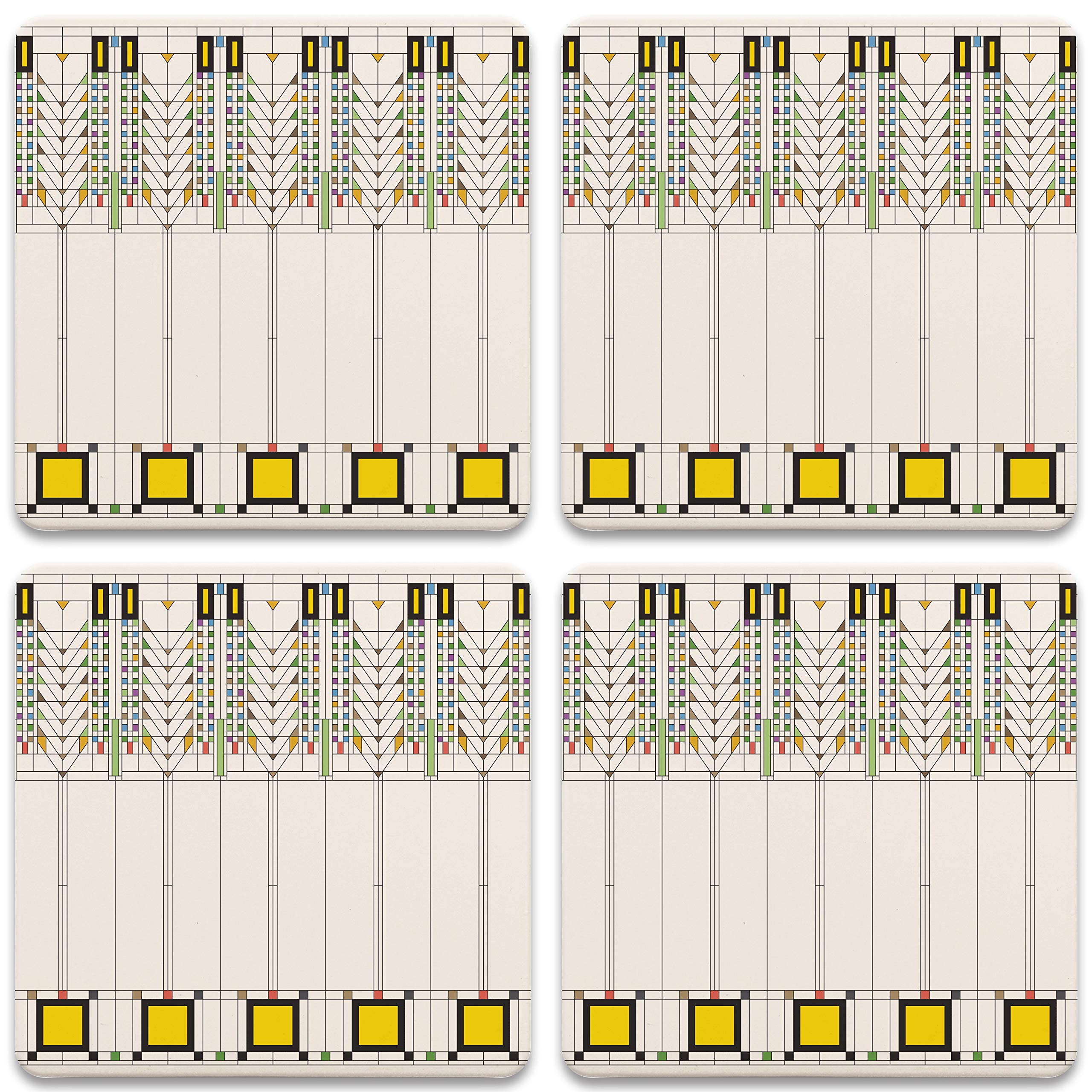 Frank Lloyd Wright Tree of Life Set of 4 Coasters