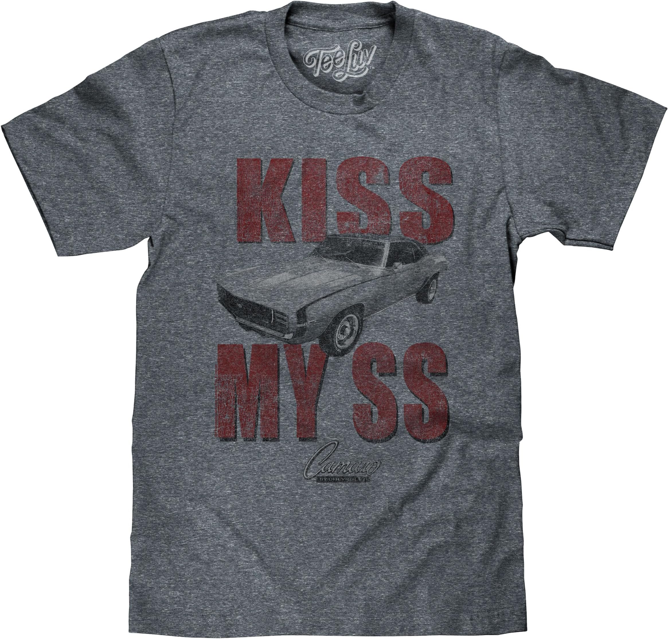 Tee Luv Men's Chevy Camaro T-Shirt - Kiss My SS Chevrolet Graphic Car Shirt