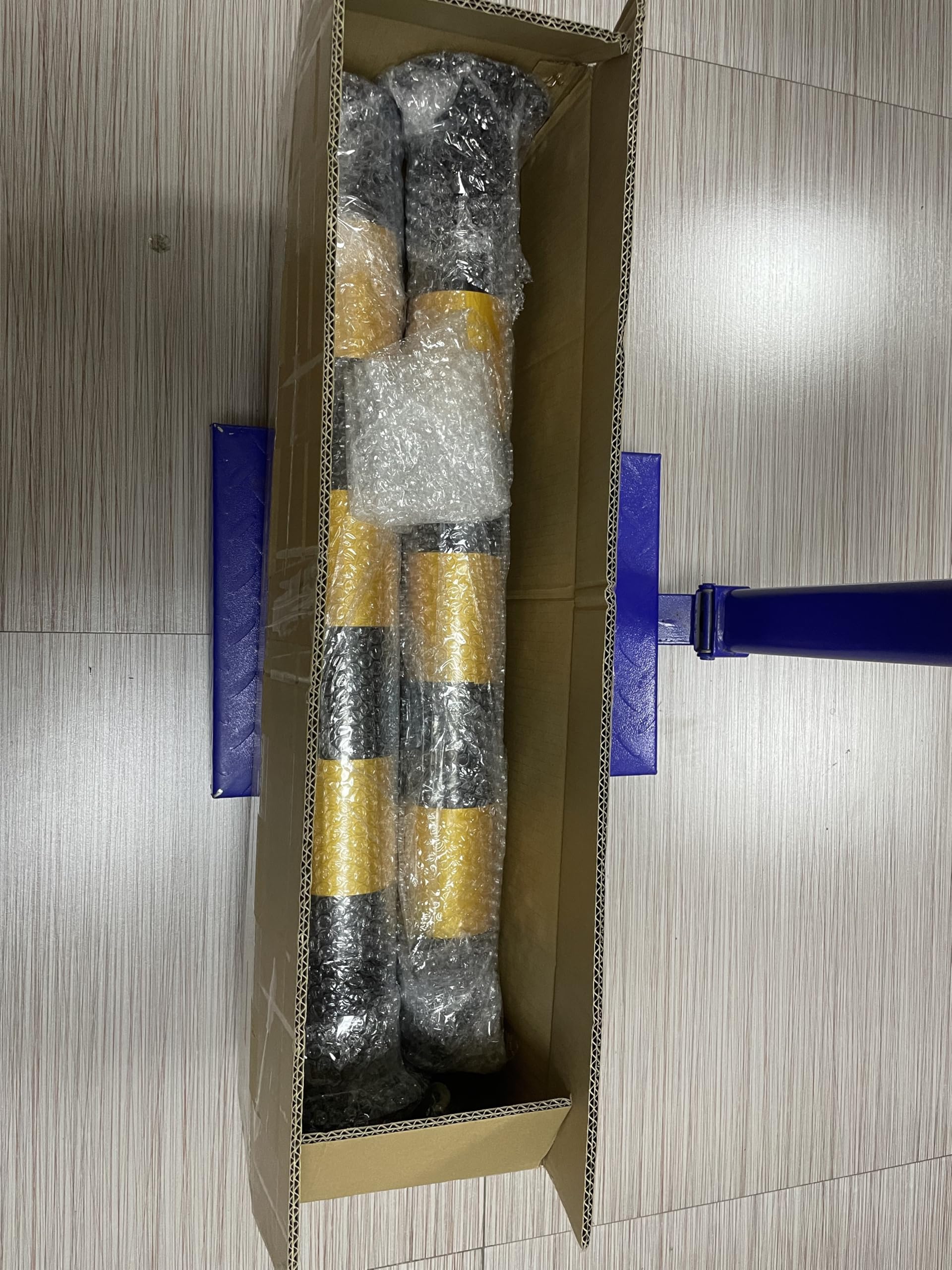 Postes de Seguridad para Tráfico, Negro y Amarillo, con Tornillos de Montaje, Set de 2