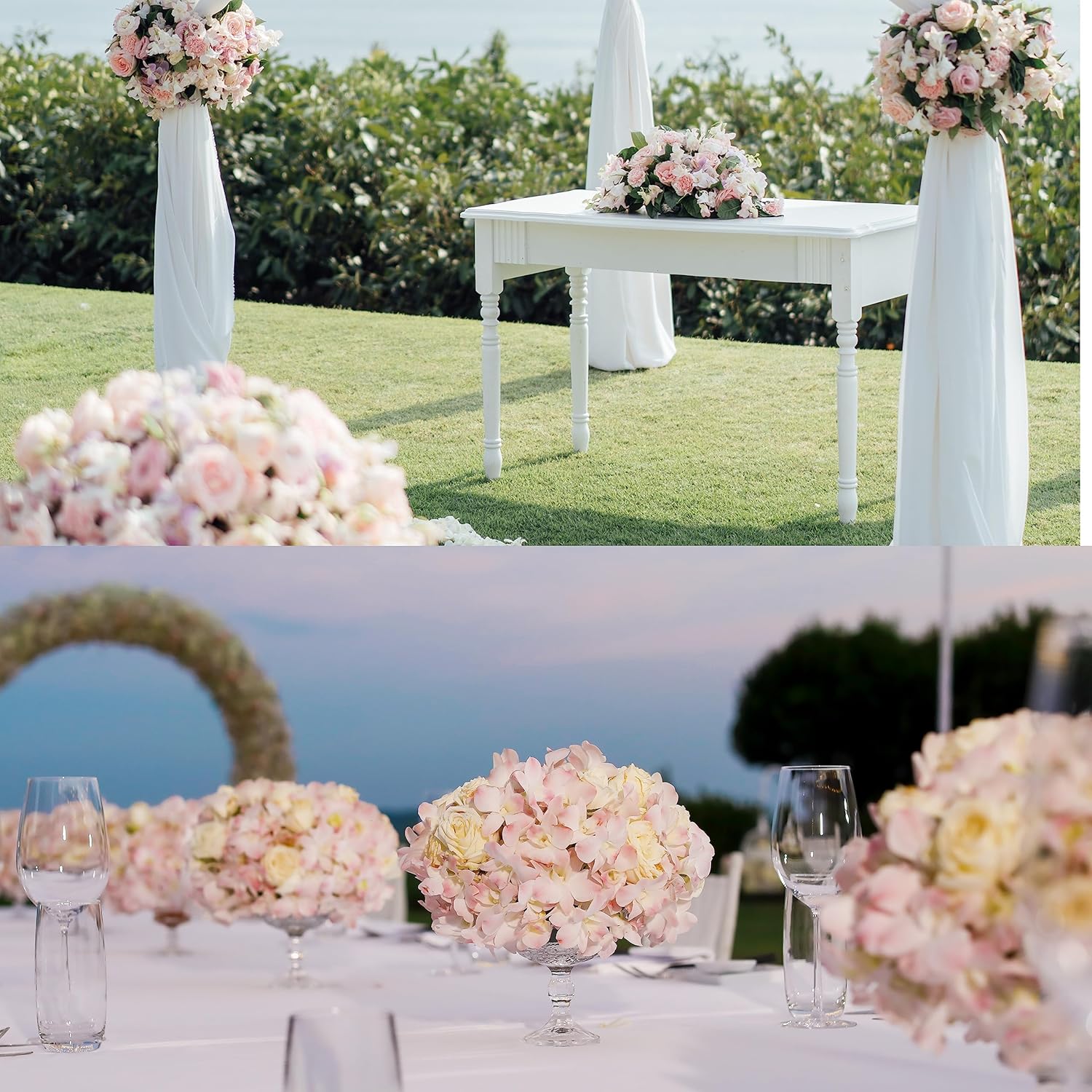 Sggvecsy Cherry Blossom Garland Artificial Cherry Flower Vines 10 Pack Hanging Silk Flowers Garland for Home Wedding Garden Party Arch Office Decor (Pink)