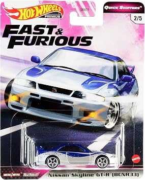 Hotwheels 2020 Premium Fast & Furious Quick Shifters 2/5 Nissan Skyline GT-R [BNR33]