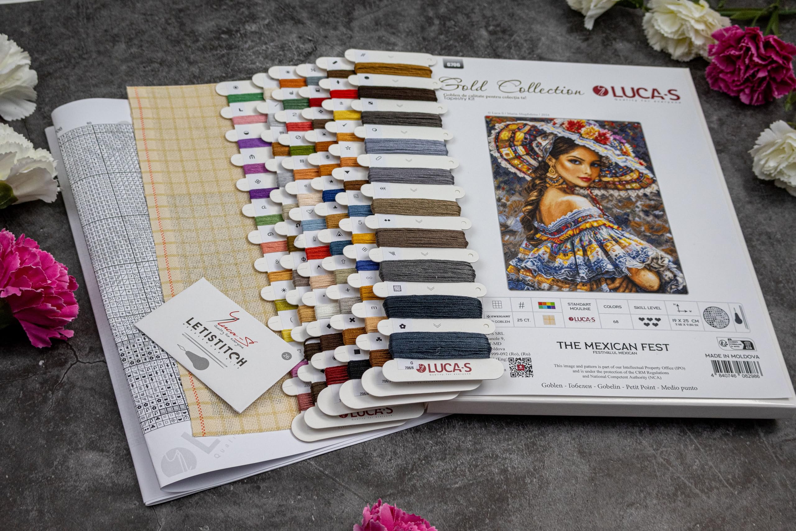 Luca-S Gobelin Stickpackung Das mexikanische Fest, Zählmuster