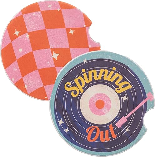 Miniatura 6 de Karma Gifts - Juego de 2 posavasos para automóvil, diseño de vaquero Cowboy,Golpear bordillos,Registro,Espacio,https://www.amazon.com/dp/undefined