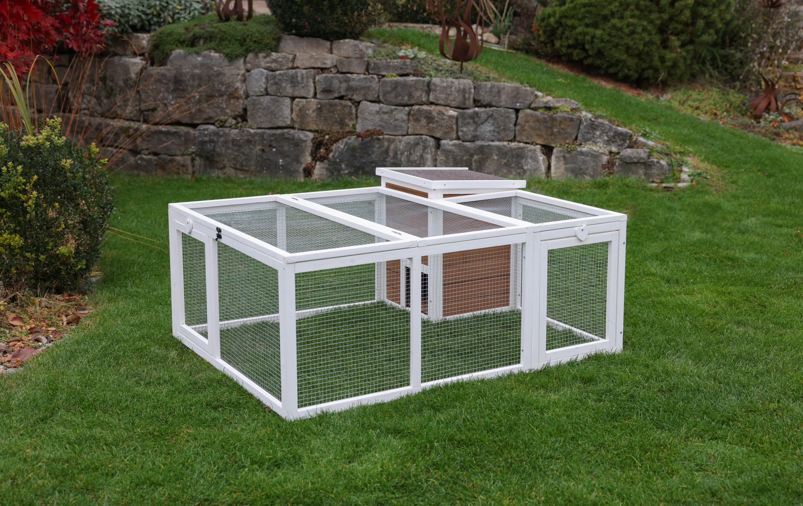 KERBL PET Recinto da esterno con casetta integrata 132x102x59 cm