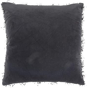 black shag pillow