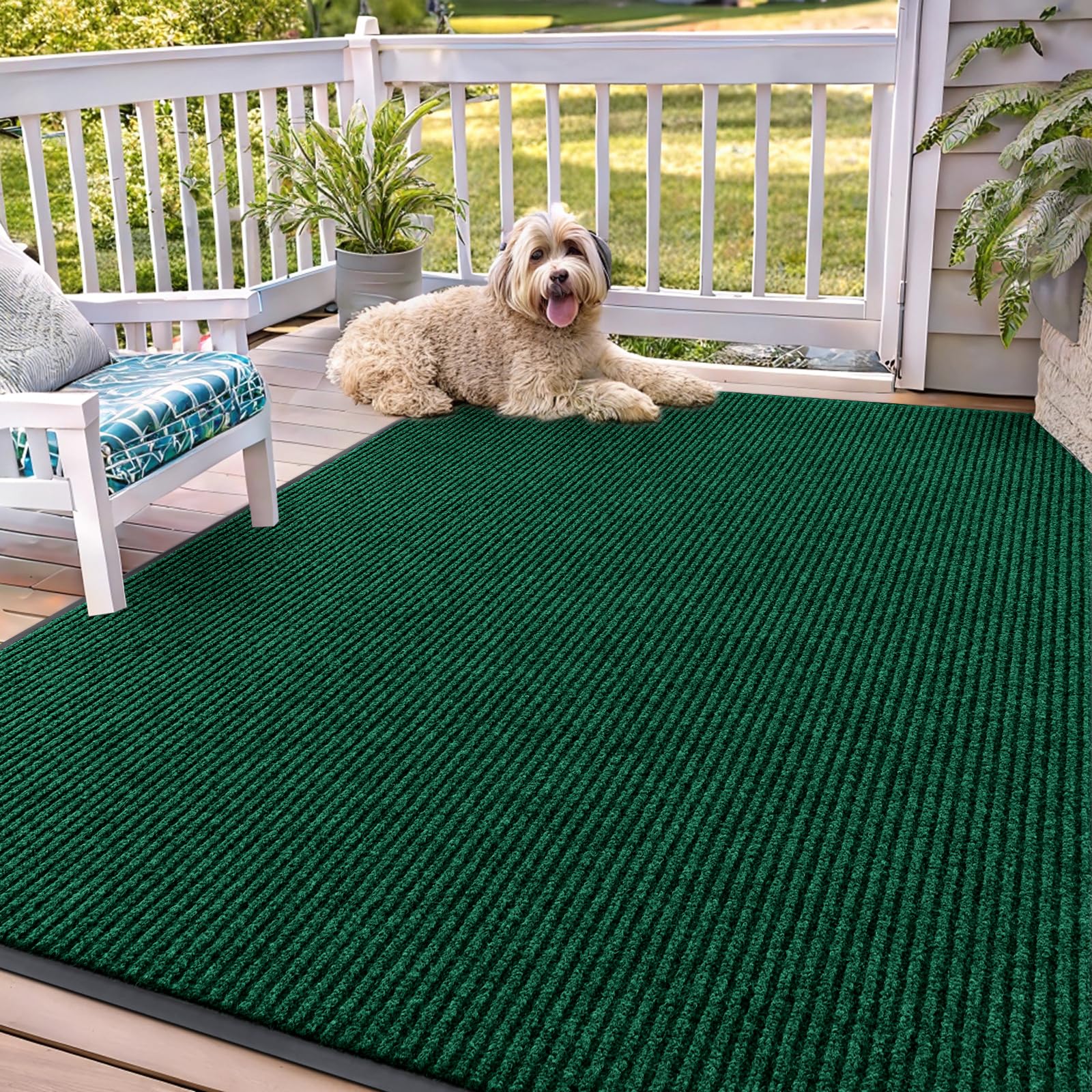 OLANLY Front Door Mat Indoor Outdoor Entrance, Waterproof Heavy Duty Doormat, Fade Resistant, Low Profile, Easy Clean Patio Porch Welcome Floor Mats for Entry, 29.5x17, Beige — view 220