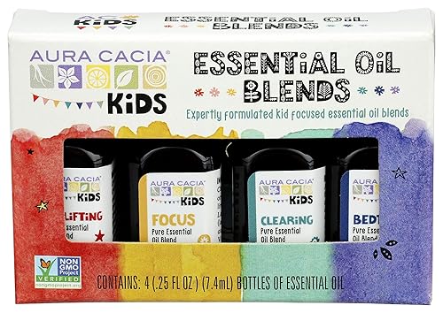 AURA CACIA Kit de mezclas de aceites esenciales de aromaterapia para niños, 1 EA
