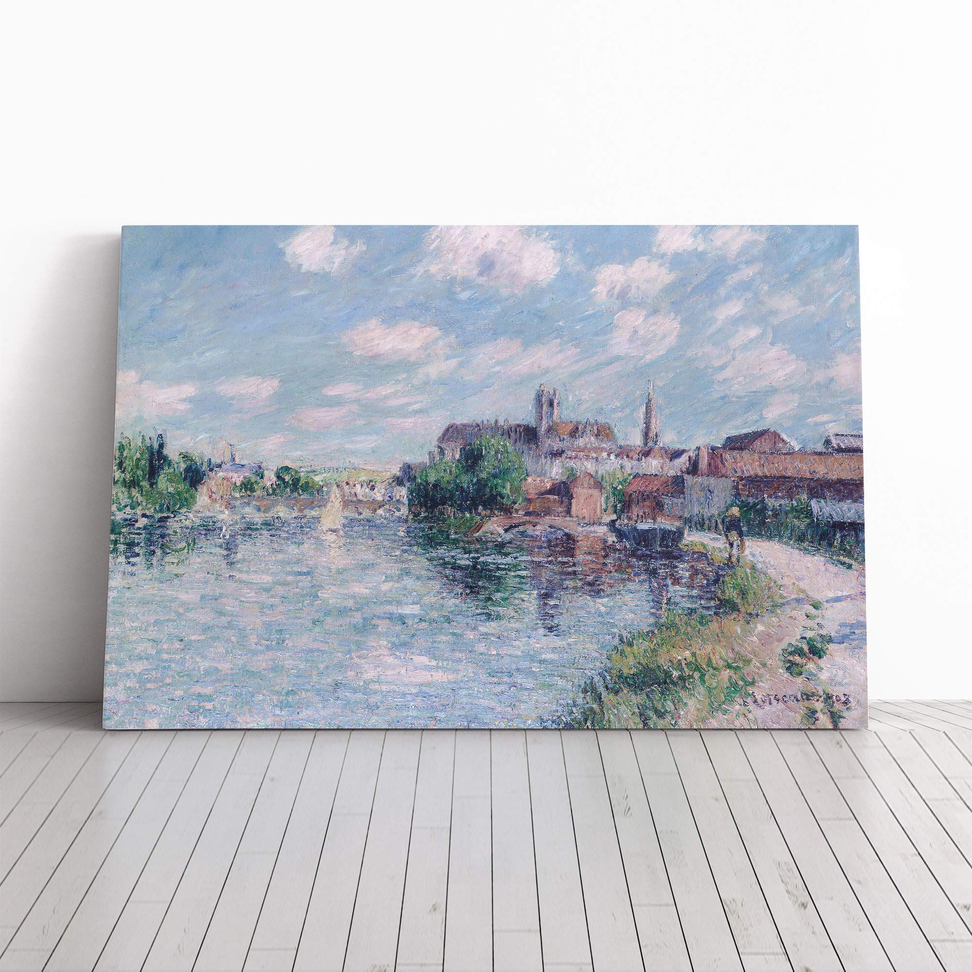 Gustave Loiseau Landscape Canvas Print | Gallery Wrapped 30mm Frame Wall Art | 20x14 inches | Ready to Hang | Modern Landscape Picture | Living Room Bedroom Lounge Office