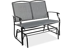 Best Choice Products 2-Person Outdoor Patio Swing for Adults, Steel Bench Loveseat Rocker