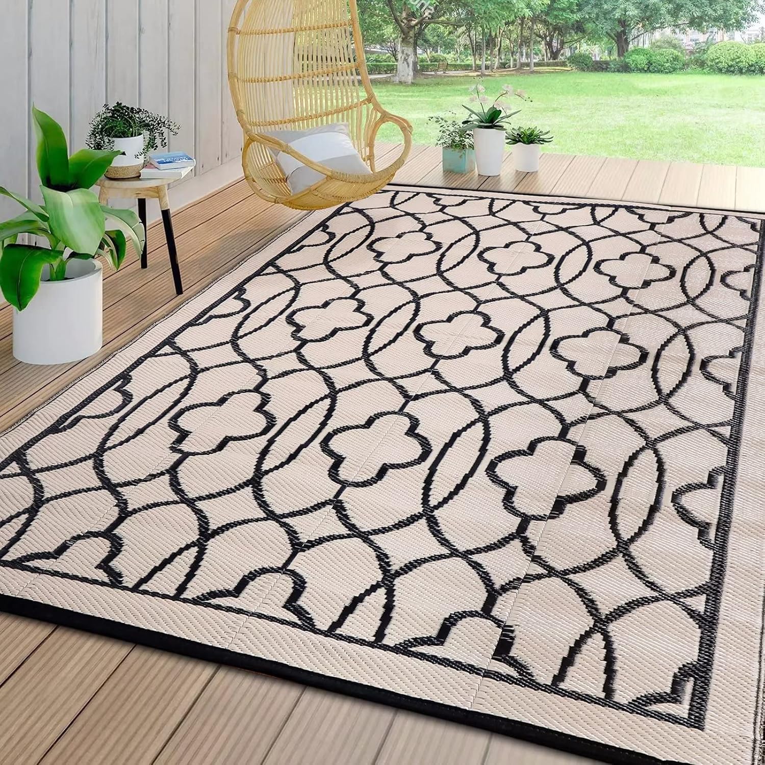 Reversible Mats Outdoor Rugs 9'x12' for Patios Clearance