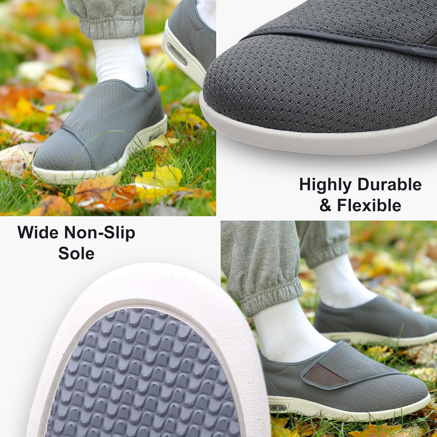 youyun Orthopedic Shoes for Women, Wide Fit Slip On Sneakers for Diabetics, Plantar Fasciitis and Swollen Feet Support, Lightweight Comfort and Breathable (Size 6-10) - Image 7