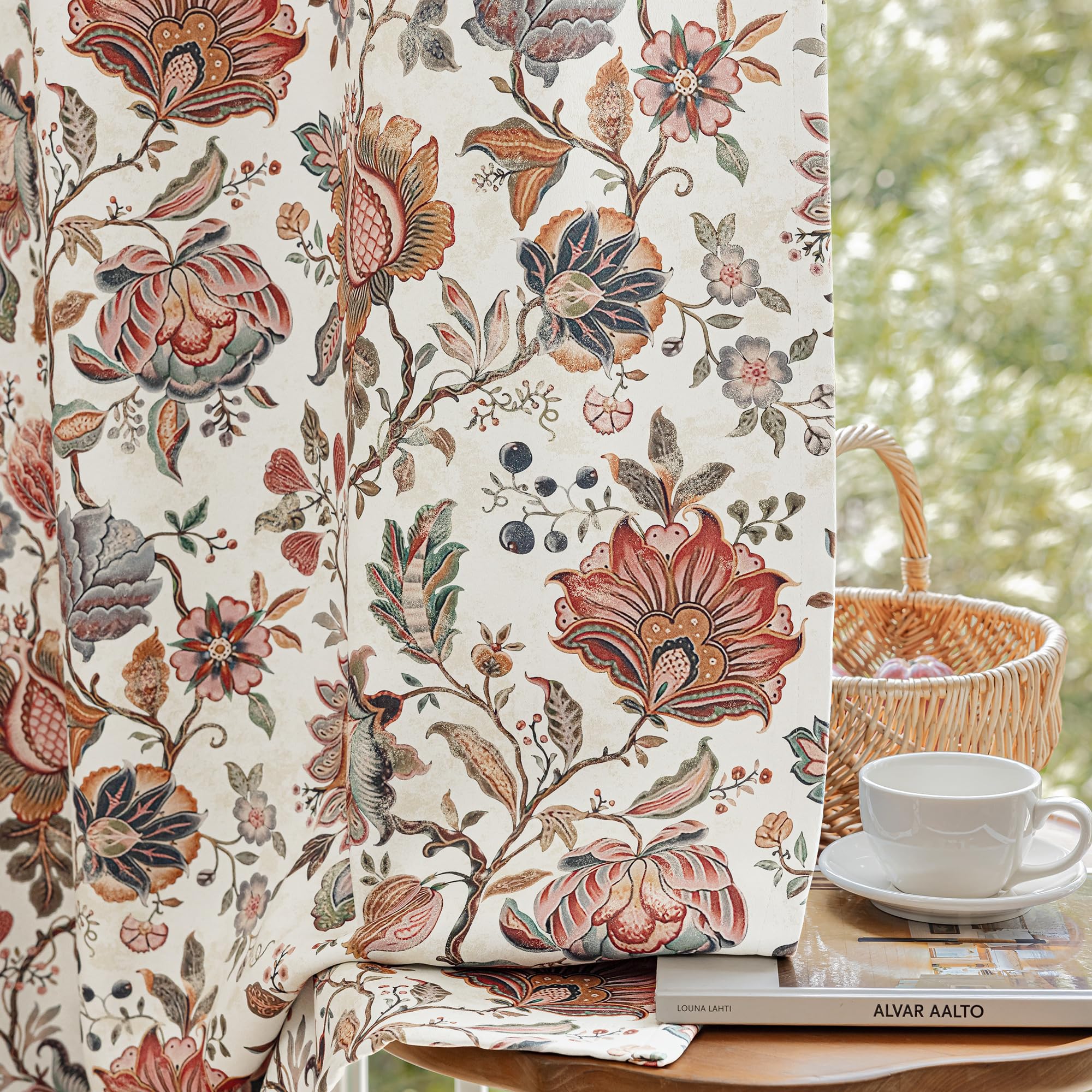 FMFUNCTEX Boho Floral Curtains