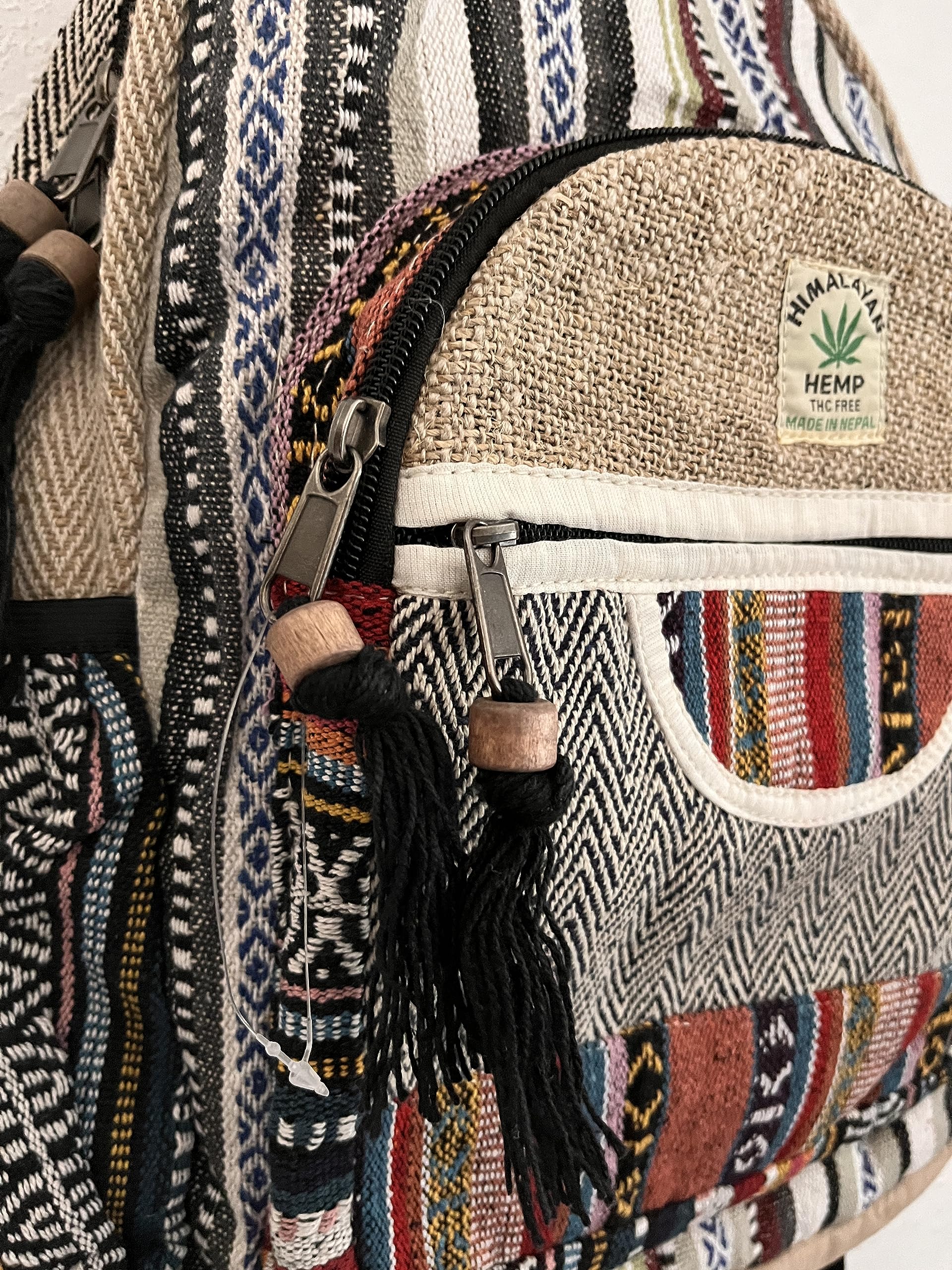 HCZ Zaino Hippie Nepal, Multicolore U, grande