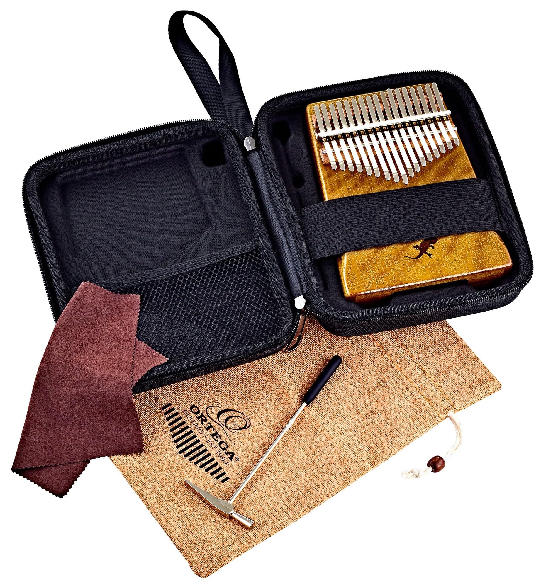 Ortega Kalimba Pollice Piano acustico Lizard Series 17 note Do Maggiore Meditazione LoFi Custodia Deluxe