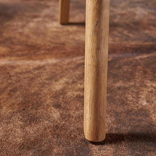 Miniatura 7 de Christopher Knight Home Chazz - Sillas de comedor de tela de mediados de siglo con marco de acabado de roble natural, juego de 2 piezas, color beige