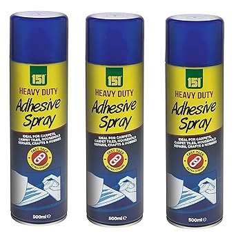 12 X 500l Cans Of Carpet Spray Glue Heavy Duty Spray Ount DIY Craft Upholstery Contact