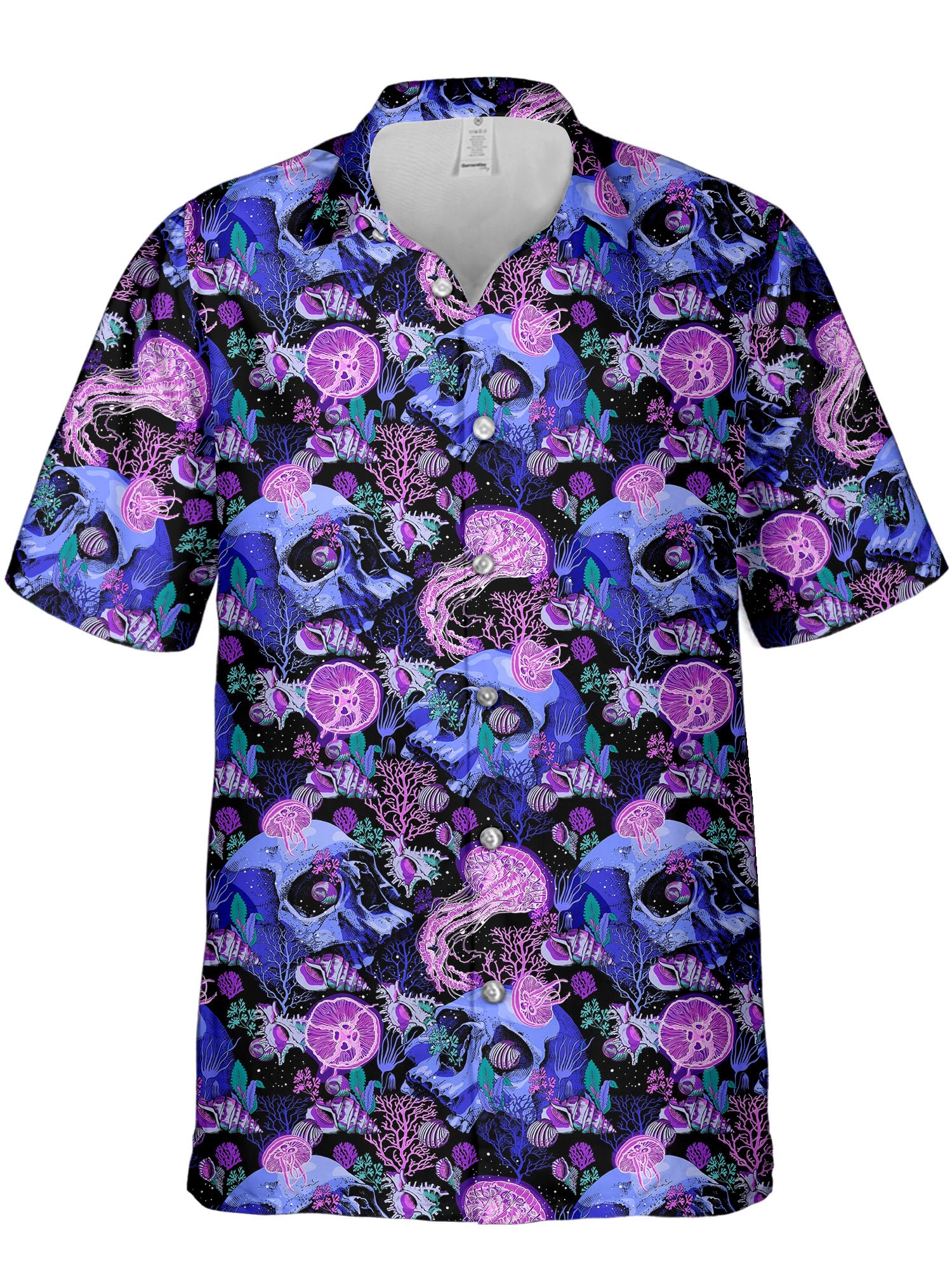 Juzgtsit Men's Mhws-017198 Hawaiian Shirt For Funny Summer Beach Button Shirts Mushroom Shirt