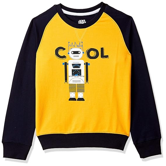 Amazon Brand - Jam & Honey Boys Lightweight Sweatshirt