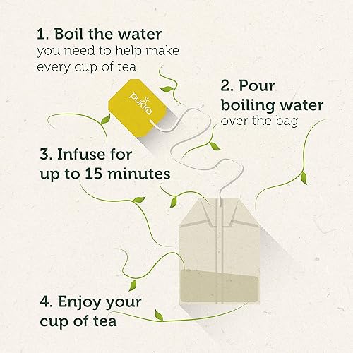 Miniatura 9 de Pukka Bolsas de té orgánicas, té de hierbas de saúco y equinácea, perfecto para apoyo al bienestar, 20 unidades (paquete de 3) 60 bolsas de té