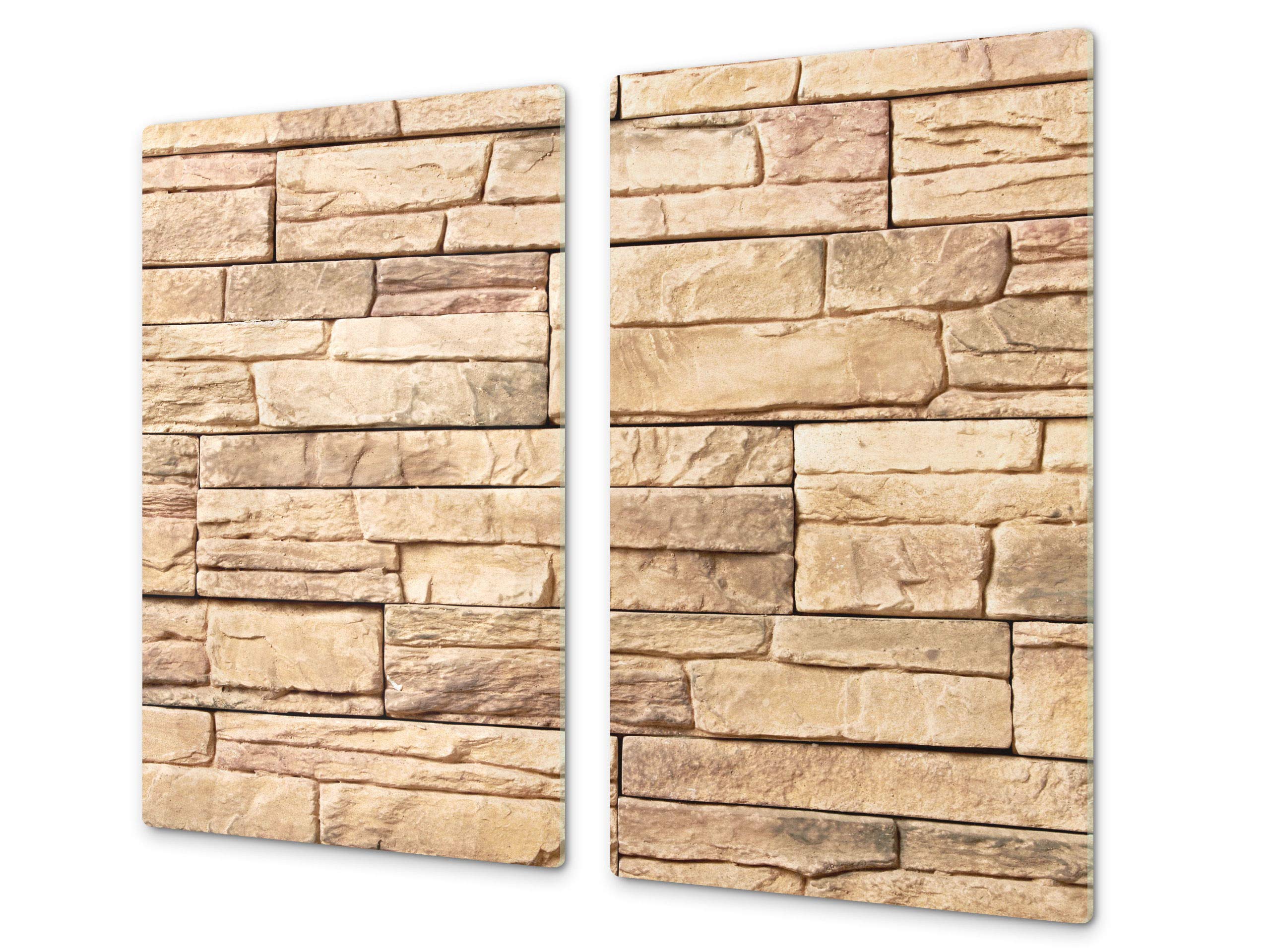 Tempered Glass Kitchen Board – Impact & Scratch Resistant; Measures: Single: 23,62” x 20,47”; Double: 2 x 11,81” x 20,47”; D10A Textures Series A: Stone 11
