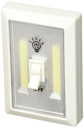 LitezAll COB LED Cordless Light Switch | 200 Lumen Battery Operated Wireless Wall Light | Stick On Tap Light for Closet, Under Cabinet, Shed & Pantry | Magnetic & Hook/Loop Mounting, AAA Included