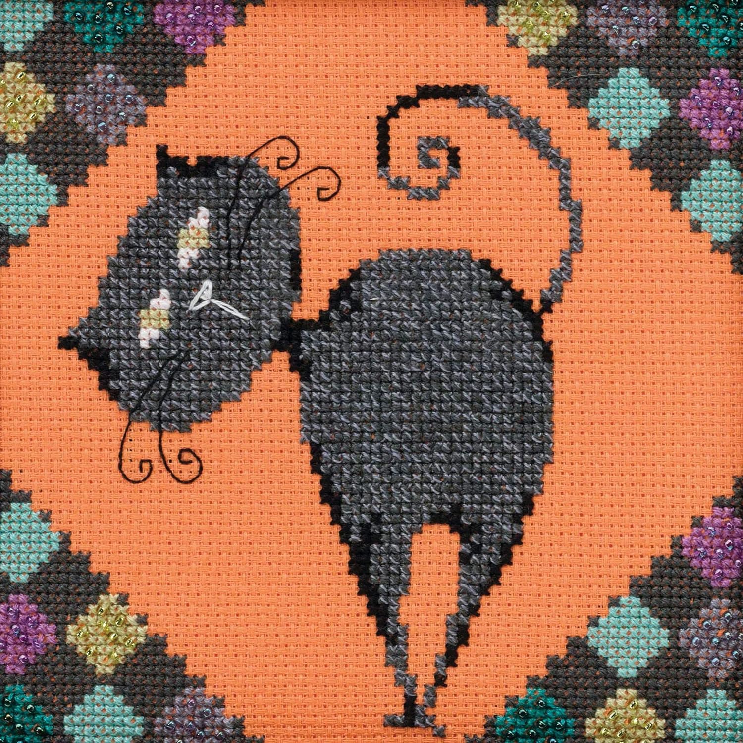 Cinder Cat Beaded Counted Cross Stitch Kit Mill Hill 2020 Debbie Mumm Alley Cats Collection DM302012