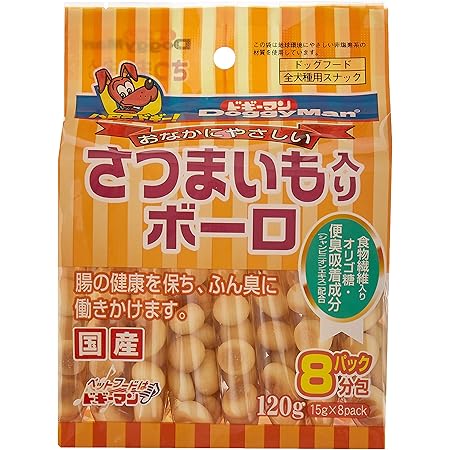 Amazon ドギーマン 犬用おやつ さつまいも入ボーロ 1g 15g 8袋 ドギーマン ビスケット クッキー スナック 通販