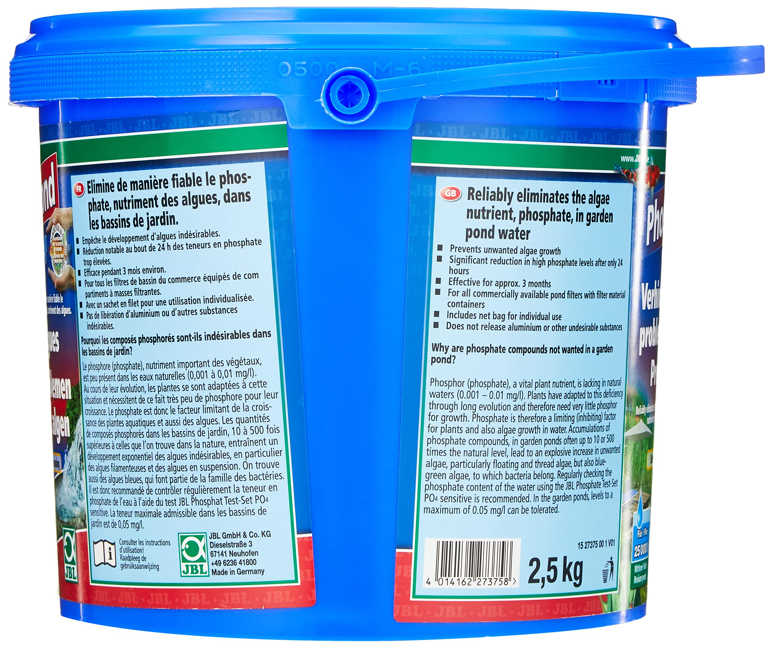 JBL PhosEx Pond Filter 27375 Phosphatentferner für Teichfilter, 2,5 kg