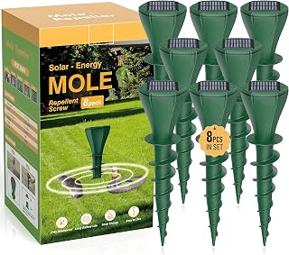 2026 Upgraded Solar Pest Repeller Stakes, Outdoor Ultrasonic Mole Repellent