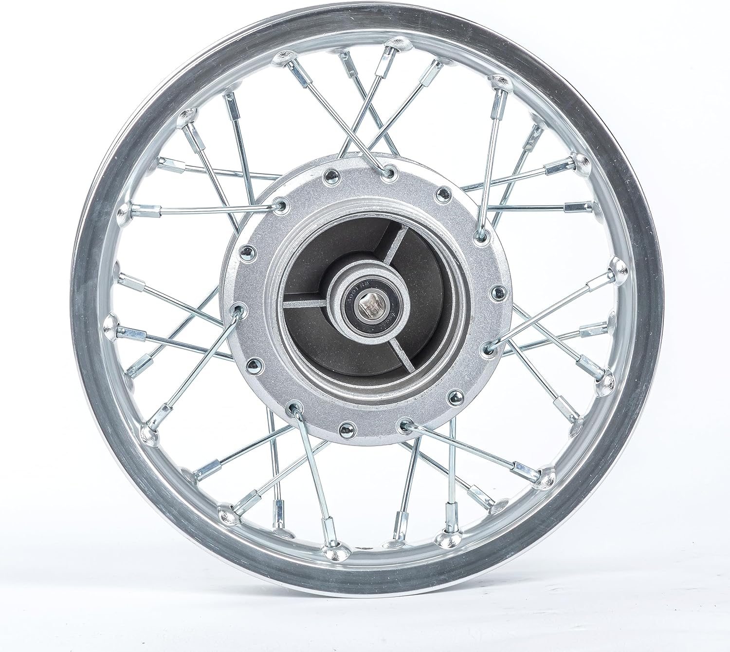 CRF50 Rim, XR50 Wheels Drum Brake Shoes for XR CRF Pit Dirt Bikes Black 1.40x10 Alloy Aluminum Rims (Silver)