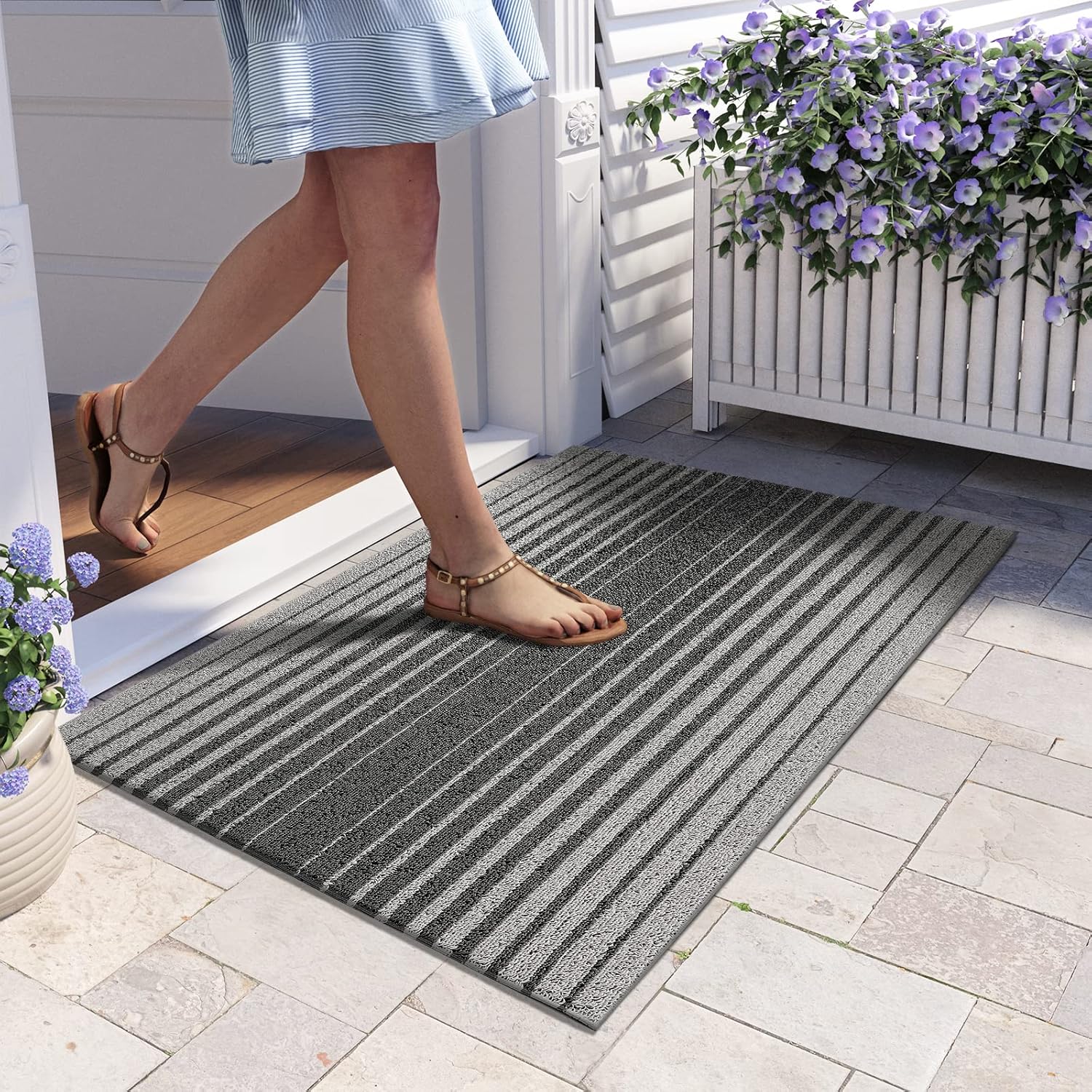 DEXI Duraloop Door Mat for Outdoor Indoor Floor Mat for