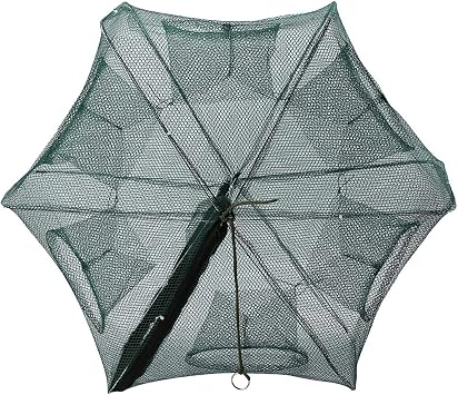 6/12 Holes Nylon Fishing Net, Automatic Shrimp Cage Foldable Crab Fish Trap Cast6 Holes