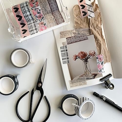 Vista 9 de ZYNSHE Washi Tape - Juego de 16 rollos de 0.591 in de ancho cinta adhesiva decorativa para diario, álbumes de recortes, manualidades, diarios
