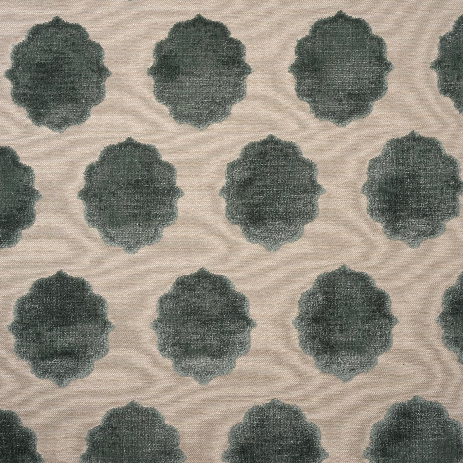 TopFabric - Claire - Medallion Cut Velvet Upholstery Fabric by The Yard