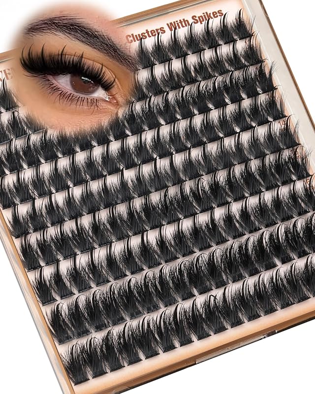 Cílios postiços em tufos Goddvenus Manga com pontas pré-formadas, curva D, 12–18 mm, 153 unidades