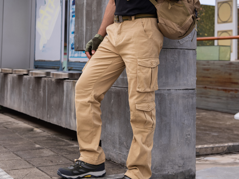 Cargo Hose Herren Cargo-Hose Aus 100% Baumwolle – Praktische Tactical-Hose Für Arbeit, Outdoor & Alltag Arbeitshose Cargo Pockets