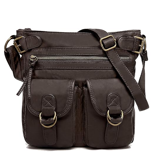 Scarleton Purses for Women, Crossbody Bags for Women, Crossbody Purse, Handbags for Women, Multi Pocket Shoulder Bag Large, H200501, Black