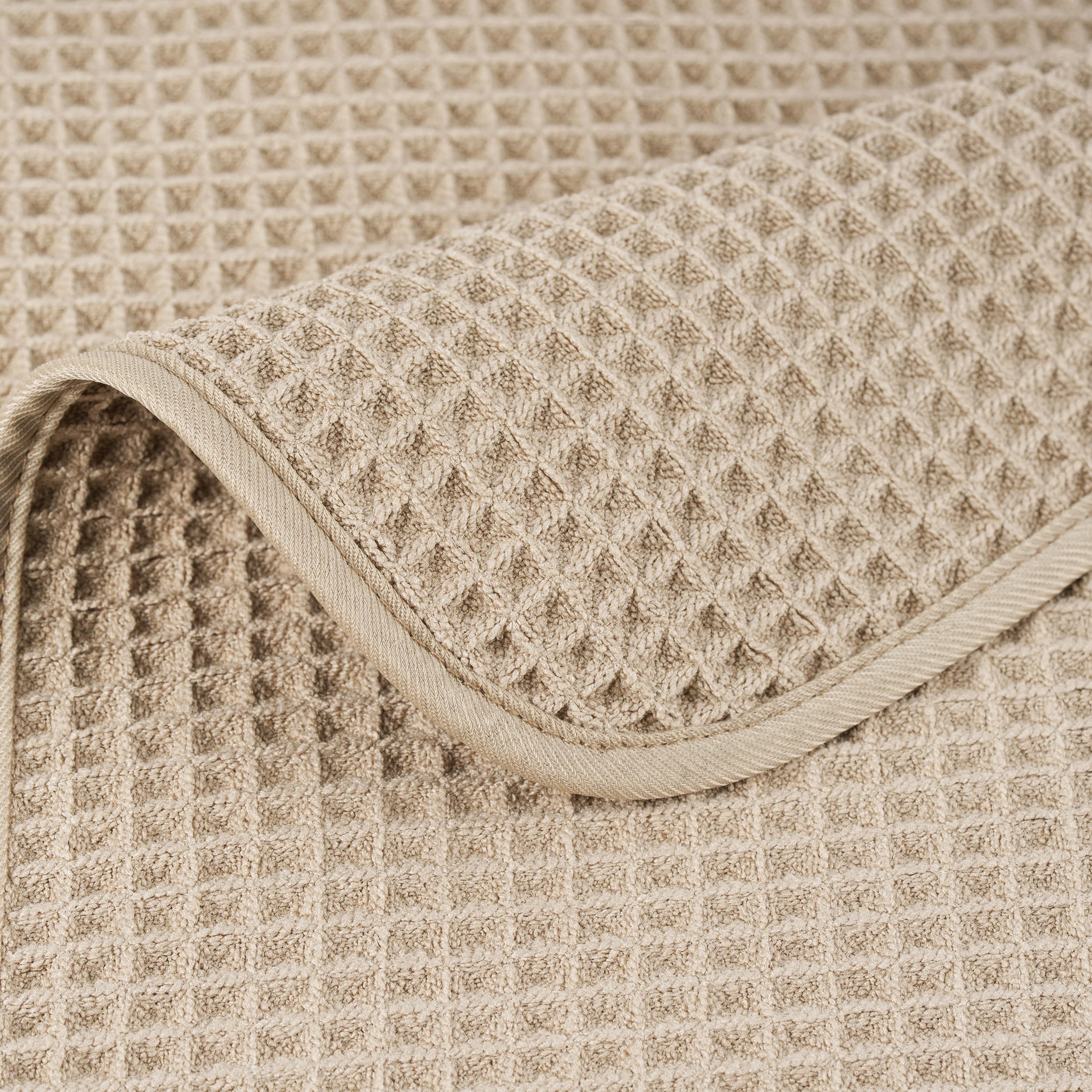 Polyte Drap de Bain XL Microfibre Gaufrée 430 GSM, Lot, 88,9x177,8 cm | Lot de 2, surdimensionnés, non pelucheux, séchage rapide