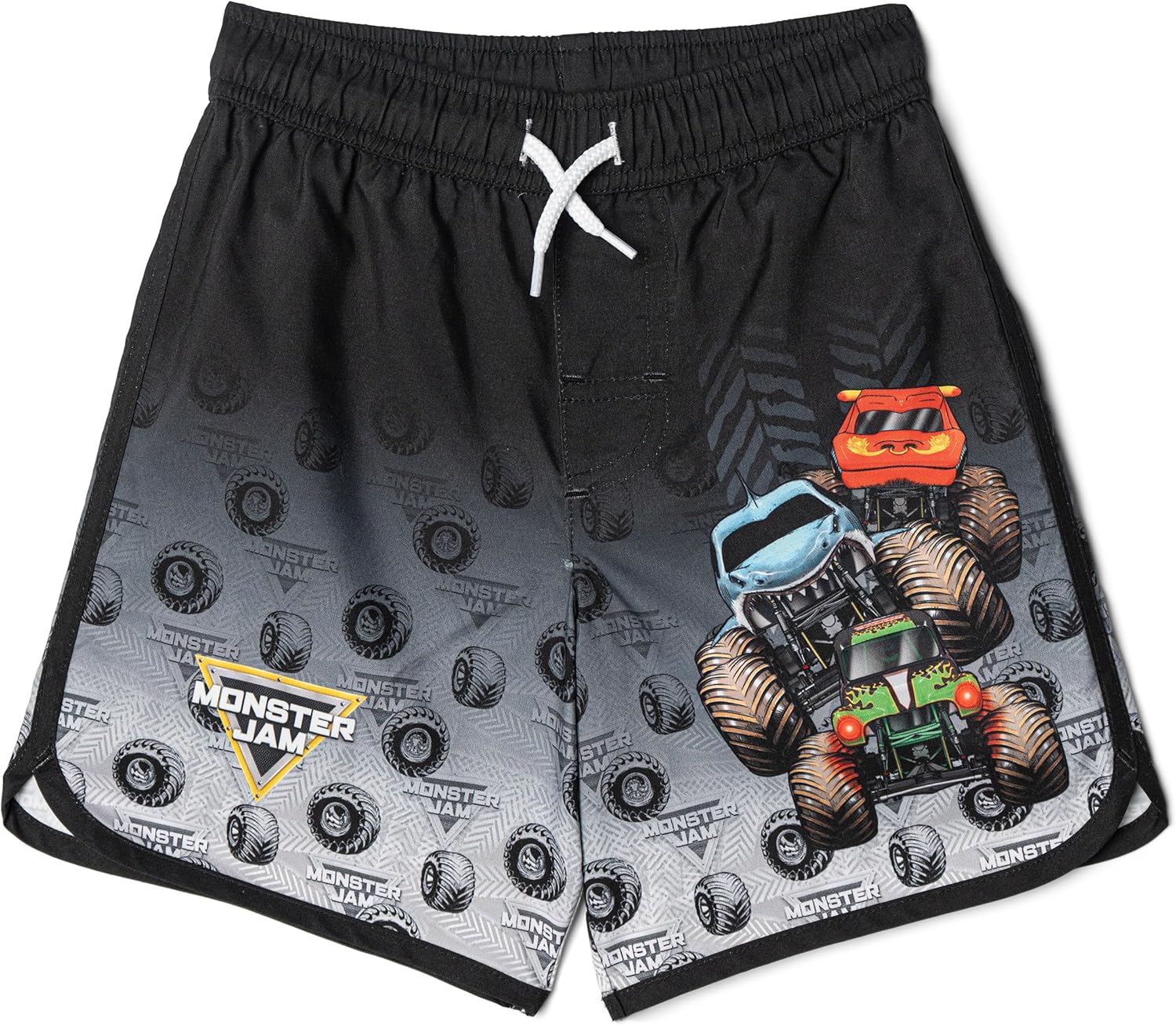 Monster Jam Rash Guard and Swim Trunks Outfit Set UPF 50+ Toddler to Little Kid Grave Digger El Toro Loco Megalodon - Image 5