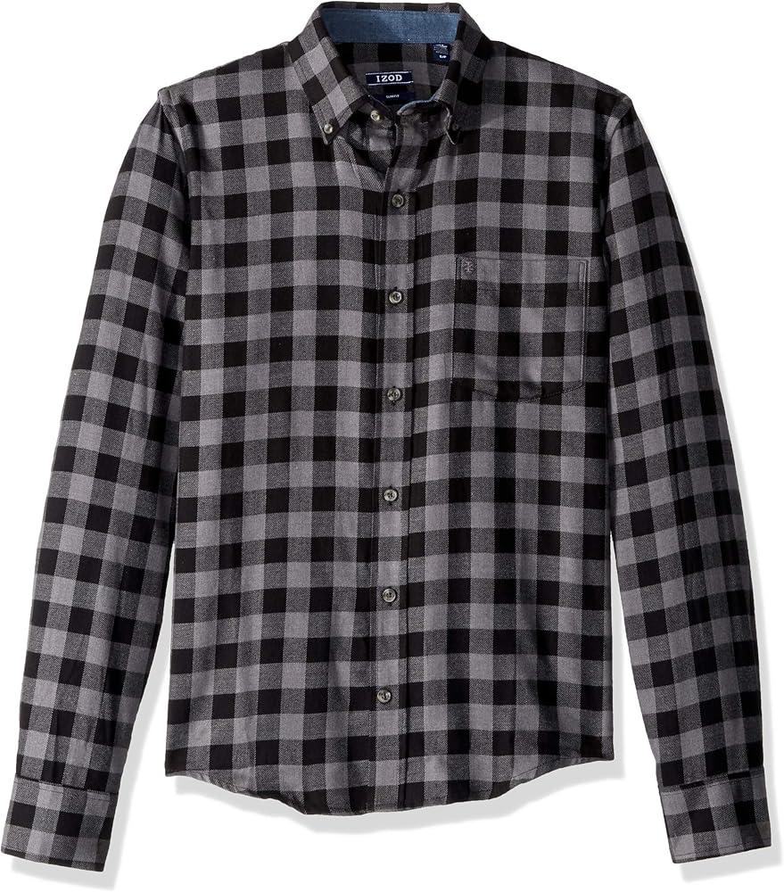 Amazon.com: IZOD Men's Fit Stratton Long Sleeve Button Down Check