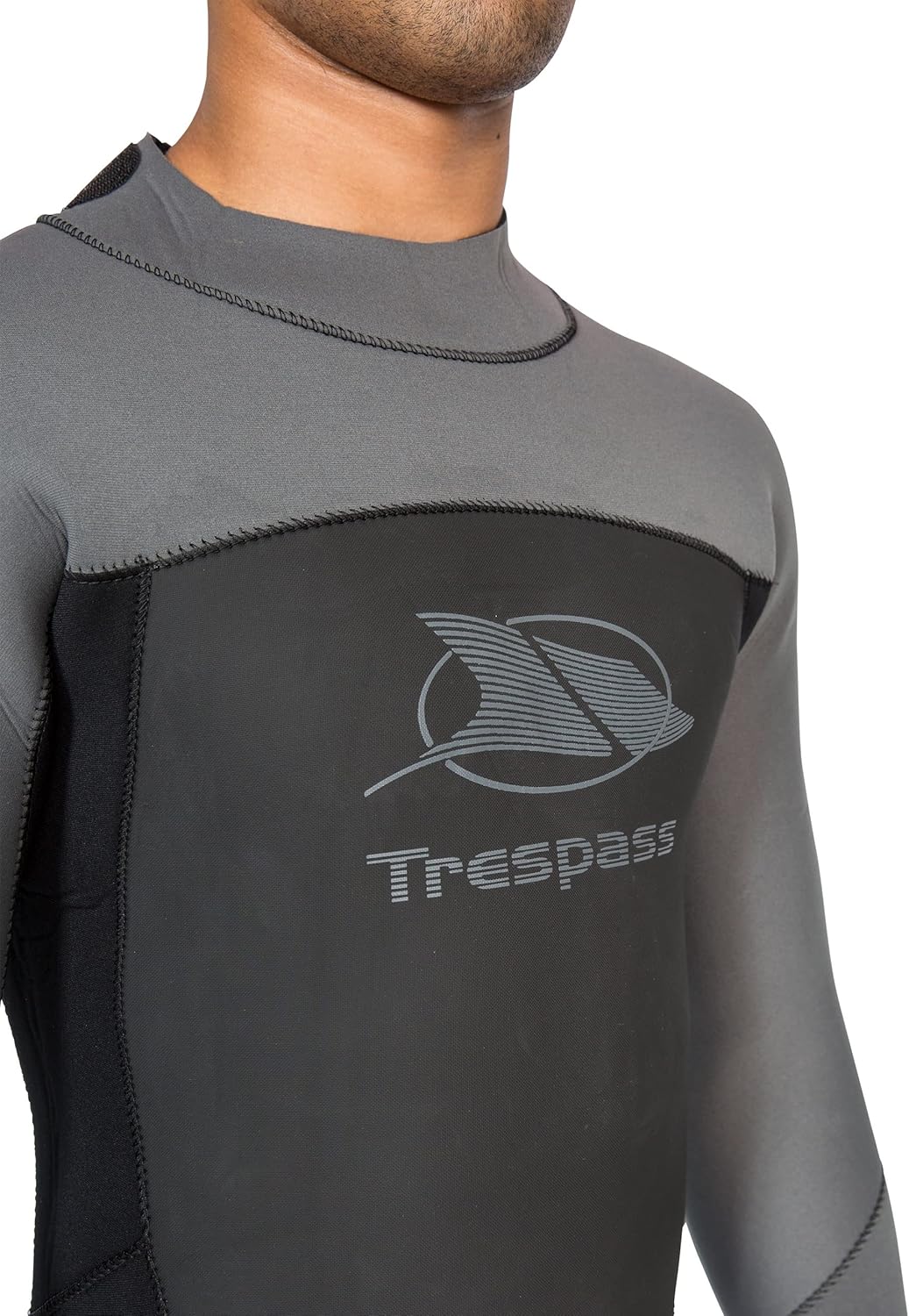 Trespass Diver Mens 5mm Full Length Neoprene Wetsuit (3XS) (Black)