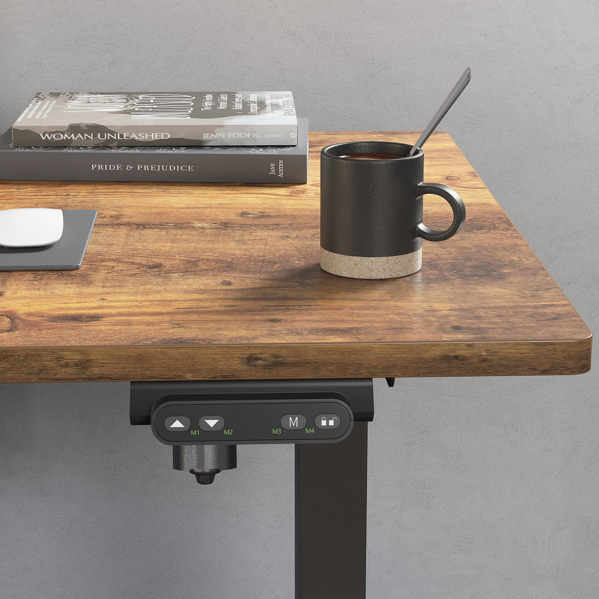 BANTI Adjustable Height Standing Desk with Drawers, 63x24 Inches